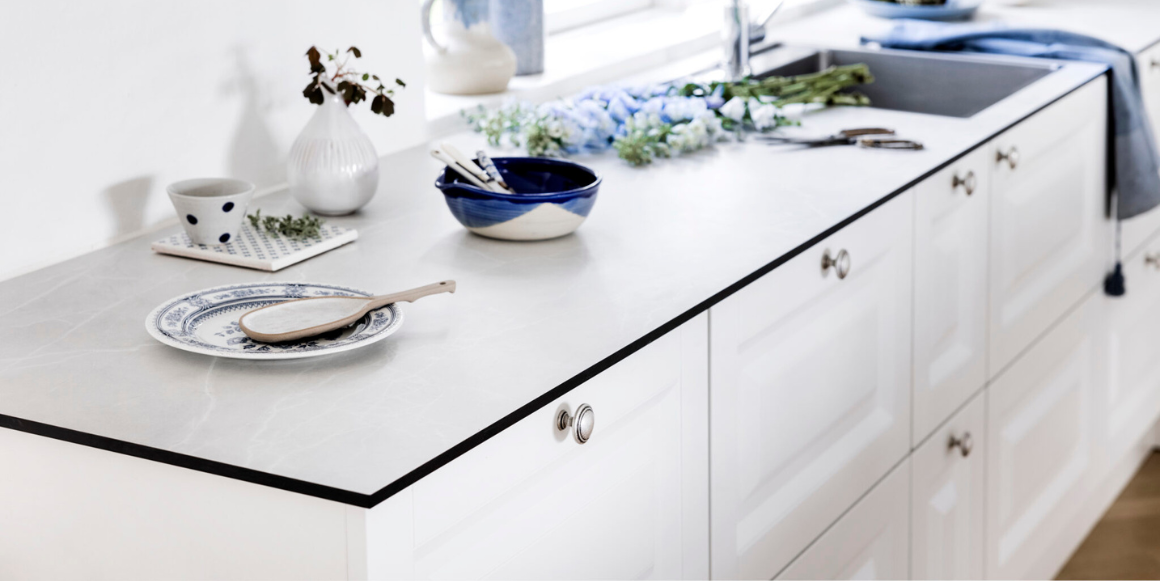 Toscana kjøkken fra Aubo med benkeplate av kompaktlaminat. Foto: AUBO