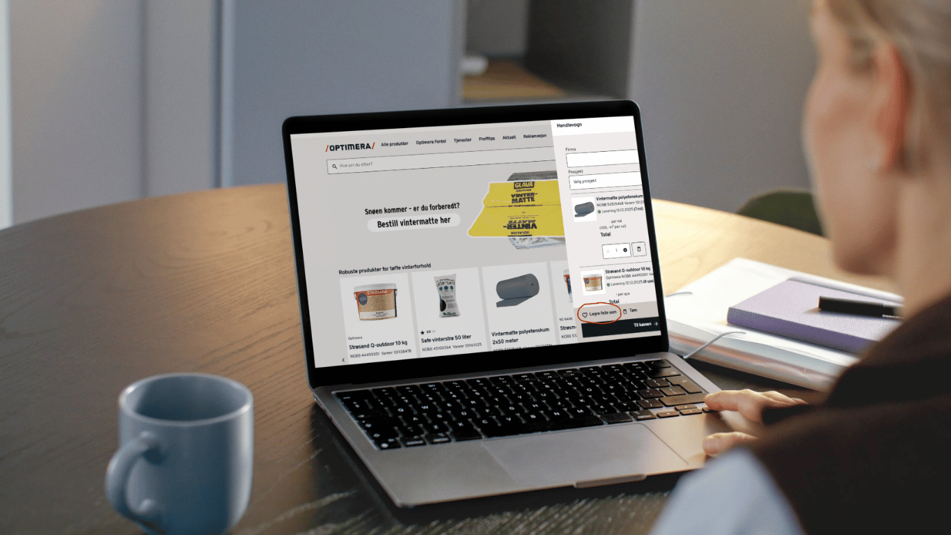 Slik lagrer du handlekurven til senere